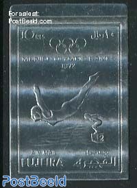 Olympic games 1v, silver, imperforated