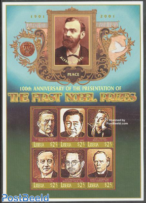Nobelprize for peace 6v m/S