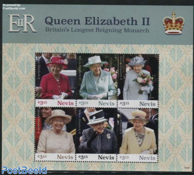 Queen Elizabeth Longest Reigning Monarch 6v m/s
