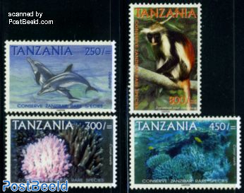 Zanzibar animals 4v