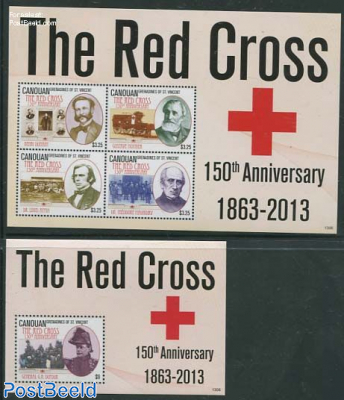 Canouan, 150 Years Red Cross 2 s/s
